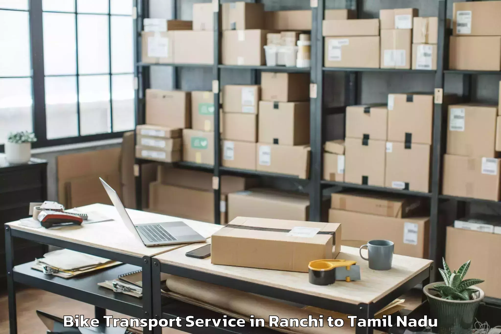 Easy Ranchi to Mayiladuthurai Bike Transport Booking